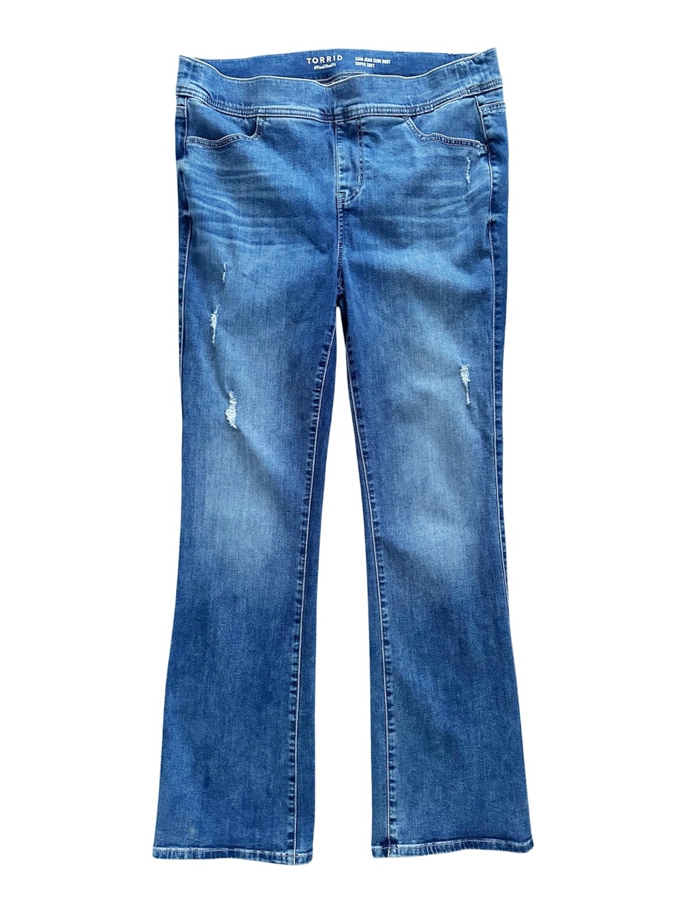 Torrid Lean Jean High-Rise Slim Boot Jean Vortex Medium Wash Size 1 Tall EUC
